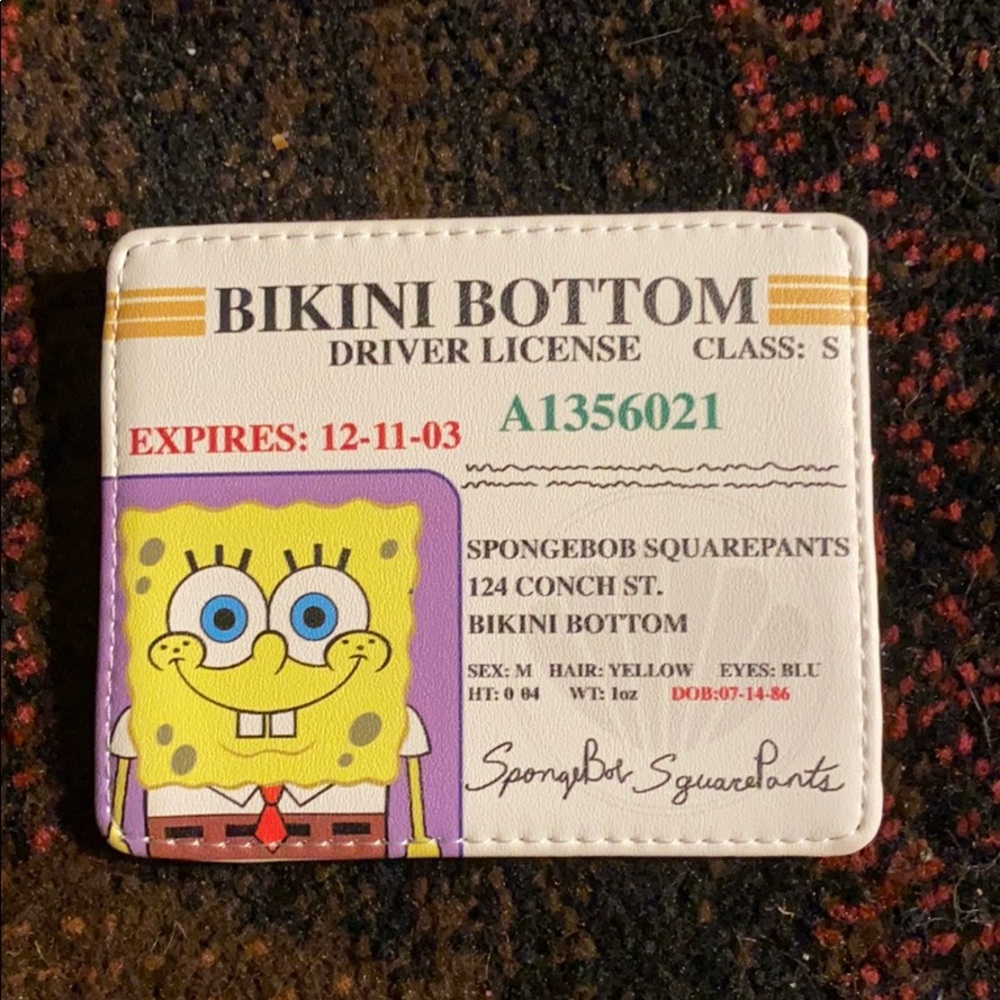 BRAND NEW spongebob card holder